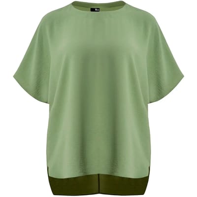 D collectie Crêpe Blouse met V-rug voor Dames Mat Fashion