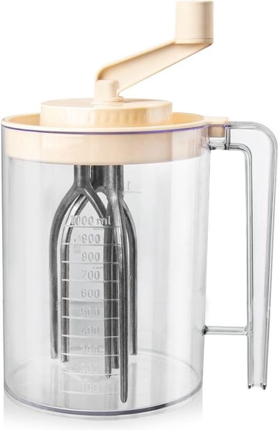 Slagroomklopper 1,5 l - Eierklopper - Handmatige - Handmixer