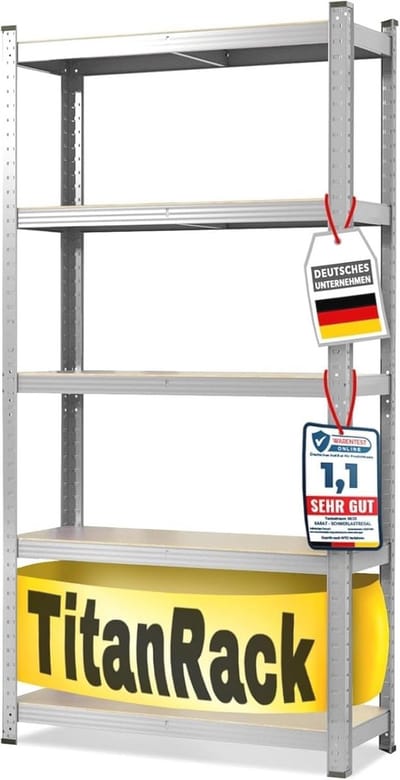 Zwaar Metal Rek voor Opslag 180 x 90 x 45 cm - 5 Verstelbare Planken, TÜV/GS-getest