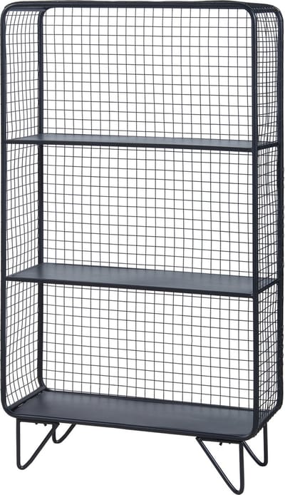 Staand rek Volda open kast 90x50x19 cm zwart