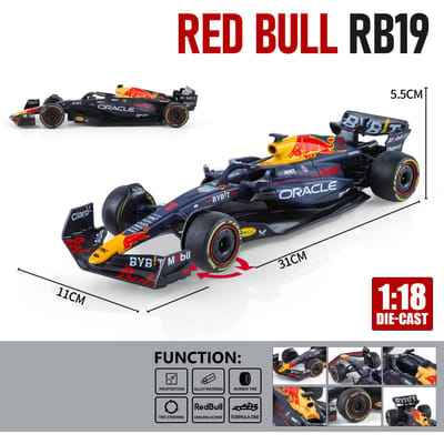 1:18 Oracle Red Bull Racing Rb19 Formule 1 Raceauto Max Verstappen 1# Legering Metaal Diecast Modelauto Verzamelingen & Hobby black