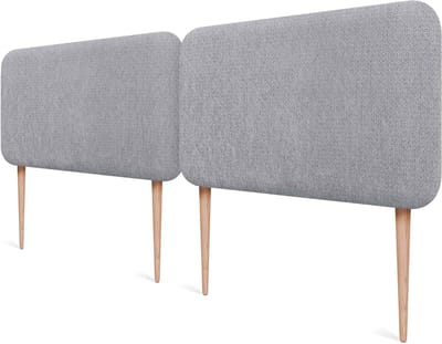 Gestoffeerd Hoofdbord - Hoofdbord Bed - Slaapkamer Aankleden - Afgerond Luxury Edition - 180 x 105 cm - Silver Grey
