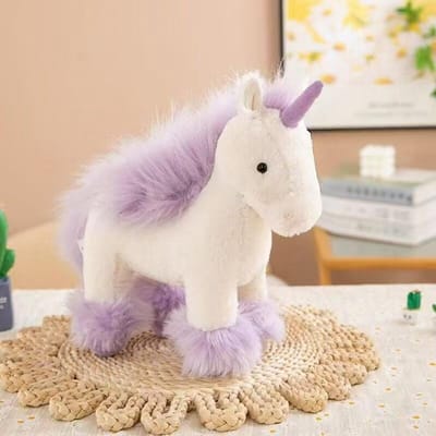 Schattige Realistische Paard Eenhoorn Pluche Poppen Knuffeldier Hoge Kwaliteit Realistisch Pony Pluche Speelgoed Klassiek Verjaardagscadeau Voor Kinderen 25cm