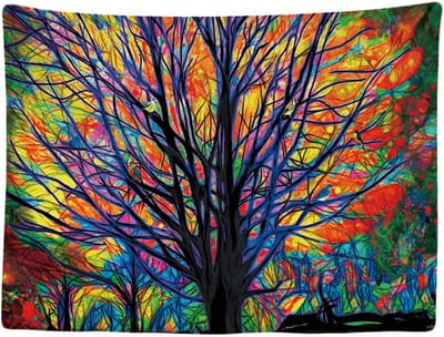 Wandkleed binnen - Wandtapijt - Abstract - Natuur - Boom - Muurkleed - Wanddoek Stof - 200 x 150 cm - Wanddecoratie - Wandhanger - Muurhanger - Fotobehang - Poster - Ulticool - Decoratie - Woonkamer - Slaapkamer