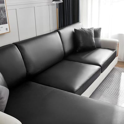 Pu lederen bank zitkussenhoezen waterdichte anti-vuile hoes stoelbeschermer hoek L-vormige bankhoes 1 /2 /3 /4 zits Normal Size (M)-1pc