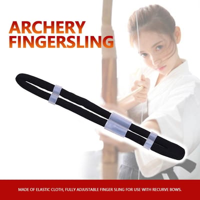 Doigtier d'archerie réglable pour arc recourbé Chasse Accessoire de tir Rouge L Black