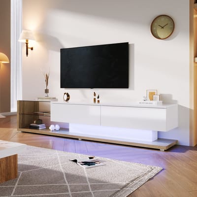 REDOM - TV-meubel - spaanplaat - met lades - 170 x 38 x 36 cm Wit