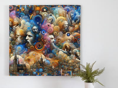 Acryl groningen schilderij | Gronings impressionisme onthult de ziel van het acrylwerk | Kunst - 20x20 centimeter op Dibond | Foto op Dibond