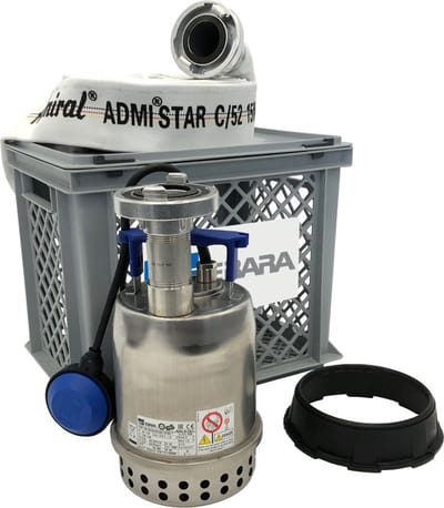 Ebara hoogwater-set, type Best 1 MA-FS, 230 V, vlakzuig pomp , 15 m slang, incl. storz koppelingen