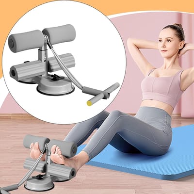 Buiktrainer - Kern trainer - Core training - Krachtige zuignap - 27 cm - Grijs