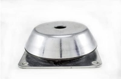 Machinevoet - Trillingsdemper - Apparatuur Stabiliseren - Zware Statische Toepassingen - 181x181x63 mm - Grijs