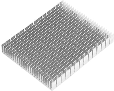 Aluminium Koellichaam voor CPU en Versterker - Heatsink 150x120x20mm