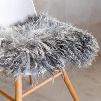 Chair Pad - Tibetaans - Natuurlijk grijs - 40 x 40 cm