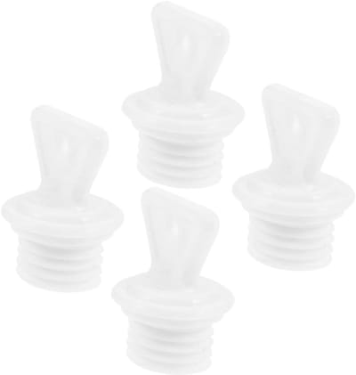 Kruikstop - Vervangende dop - Warmwaterzak - Lekvrije afdichting - 4 stuks - Zwart