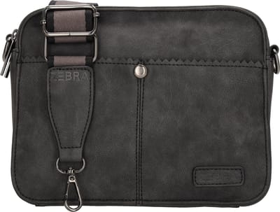 Zebra Trends Cynthia Schoudertas - Crossbody Tas - Dames Tas - Verstelbare en Afneembare Band - Dubbel Hoofdvak - Voorvak - Trendy en Compact - Zwart