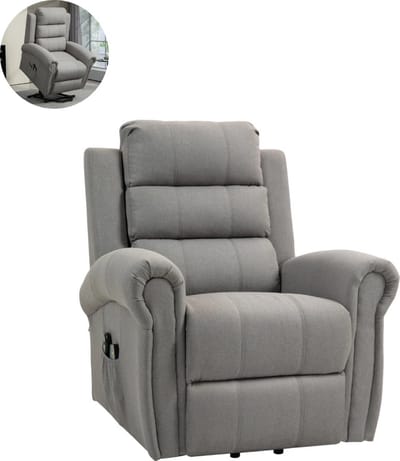 Massagestoel - Relaxfauteuil - Zetel - 1 persoons - Met armleuning - Zeer comfortabel - Elektrisch - Grijs