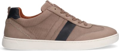 No Stress - Heren - Beige nubuck sneakers - Maat 40