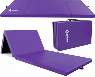 eyepower Opvouwbare Turnmat 180x60x5 cm Dik - Gym Mat voor Thuisgebruik - Veilige Gymnastiek Onderlegger voor Kinderen Fitness en Turnen - Schokdempend Sport Vloermat voor Training