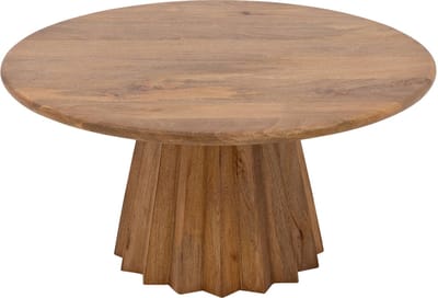 Goossens Felicia Salontafel - Hout - 80 x 40 x 80 cm - Rond - bruin