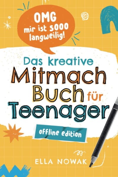 Mitmachbuch Teenager - Creatief Boek - Verveling Bestrijden - Offline Editie - 15x23 cm