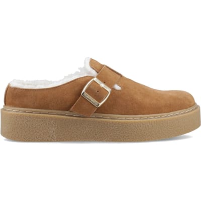 Hush Puppies Blanche Fur Dames Mules Sandalen Tan