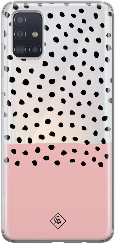 Casimoda® hoesje - Geschikt voor Samsung A51 - Pink Spots - Backcover - Siliconen/TPU - Roze
