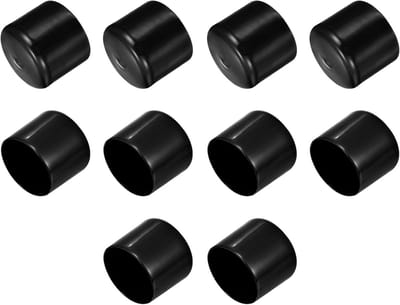 10x Ronde Rubberen Einddoppen 51mm Zwart voor Buis, Stoelpoot of Tafel - Krasvrije Beschermdoppen