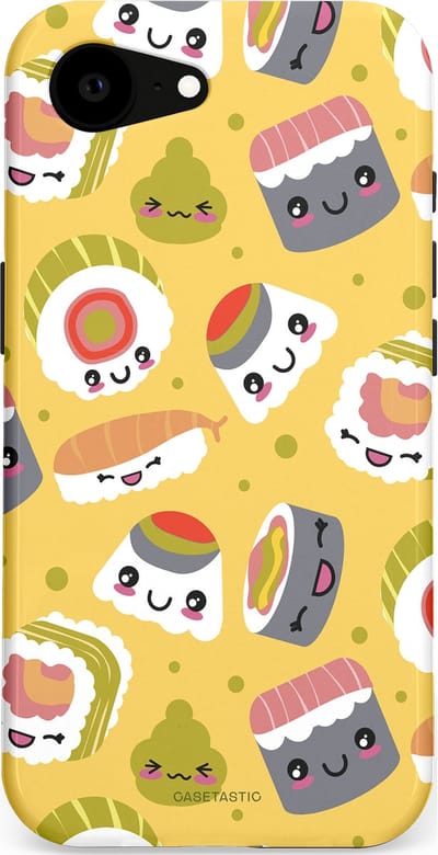 Casetastic Hoesje Geschikt voor Apple iPhone 16e Magsafe - Stijlvolle Beschermende Duo-layer Case - Sushi vriendjes