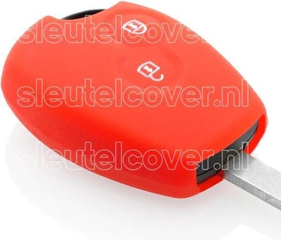 Autosleutel Hoesje geschikt voor Dacia - SleutelCover - Silicone Autosleutel Cover - Sleutelhoesje Rood