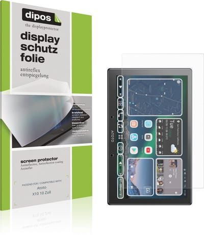 dipos – 2x Matte Beschermfolie geschikt voor Atoto X10 10 Zoll | Krasbestendige & antireflecterende Screenprotector Ultra-Thin