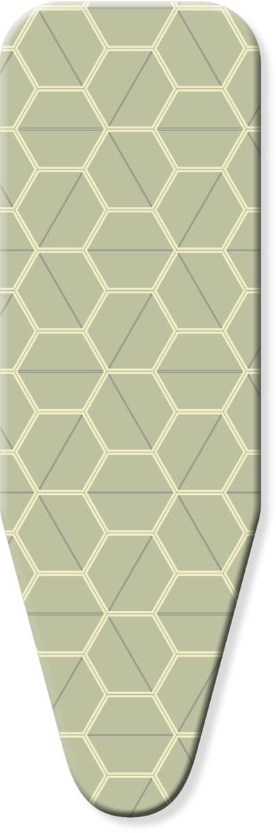 D&L Strijkplankhoes 5 Laags - Maat A - Voor een breedte van 30 tot 42cm en lengte van 100 tot 125cm - Groen Honing