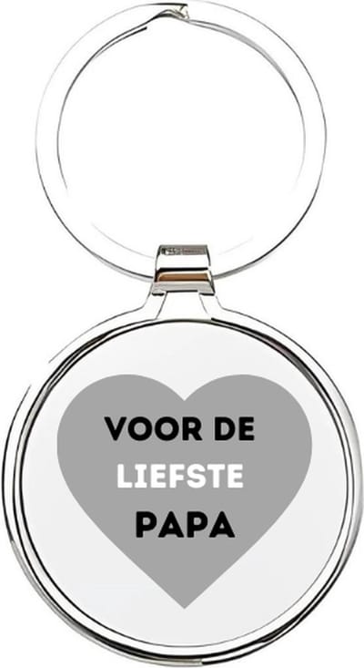 Akyol - voor de liefste papa Sleutelhanger - Vader - de liefste vader - vader sleutelhanger - papa sleutelhanger - sleutelhanger papa - familie sleutelhanger - vaderdag cadeautje - papa cadeau - dad - stiefvader - schoonvader - fathersday- 4 x 7,5 CM