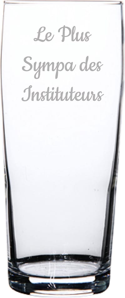Bierfluitje gegraveerd - 19cl - Le Plus Sympa des Instituteurs