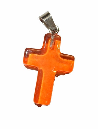 Epoxy Hars Kruis Hanger Oranje