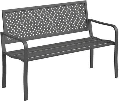 Tuinbank – Tuinbankjes weerbestendig - Tuinbanken - Loungebank - Balkon Set - Buitenbank - Donkergrijs - 2 personen