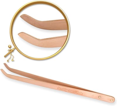 Koperen Pincet - Sieraden Gereedschap - Beitsen & Knutselen - Niet-magnetisch - 22 cm Lengte - Koper