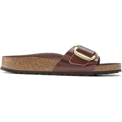 Dames muiltjes Birkenstock Madrid Big Buckle Natural Leather Patent