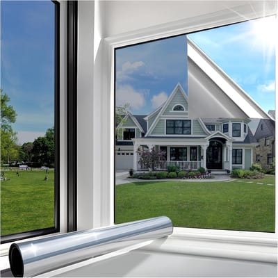 Famanu – Matte raamfolie voor privacybescherming, ondoorzichtig, zelfklevend, 45 x 200 cm, voor thuiskantoor en andere ruimtes