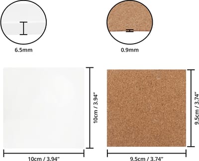 Dailygoody - Onderzetters - Keramisch - Perfect voor DIY - Wit - Geschikt voor kunstprojecten - 12 stuks - 10 x 10 cm