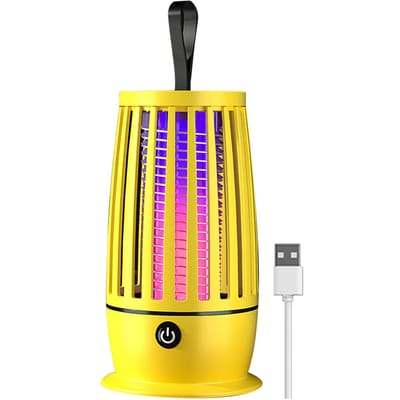 Muggenmoordenaar USB Hangende Muggenlamp Vallamp Met Warm Wit Nachtlampje Niet-giftig Elektrisch grijs