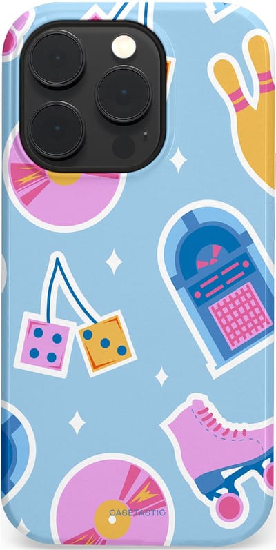 Casetastic Hoesje Geschikt voor Apple iPhone 14 Pro Magsafe - Stijlvolle Beschermende Duo-layer Case - Flashback vibes