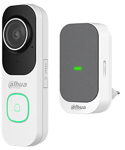 Dahua, witte WIFI videodeurbel kit zonder abonnement, inclusief deurbel en bel (DB41AW en DS1AG)