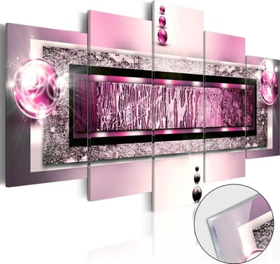 Schilderijen Op Canvas - Afbeelding op acrylglas - Cyclamen Dream [Glass] 200x100 - Artgeist Schilderij