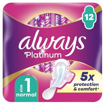 Maandverband Met Vleugels - Platinum Normal (Maat 1) - 12 Stuks