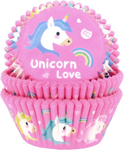 House of Marie Cupcake Vormpjes - Eenhoorn - pk/50 - Baking Cups voor Muffins en Cupcakes