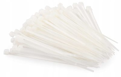 100x Witte Nylon Kabelbinders 2,5x120mm - UV-bestendig