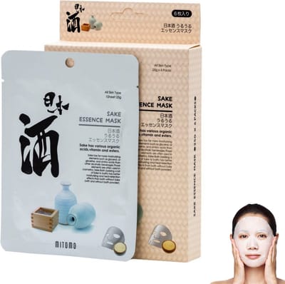 Mitomo Sake Tissue Masker - Gezichtsmasker - Sheet Masker - Gezichtsverzorging Dames - 1 x 25g