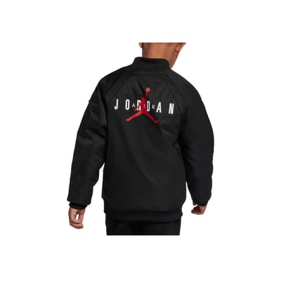 Jordan Letter Logo Bedrukte Warme Jas Kinderjassen Zwart HA5114-005 S black
