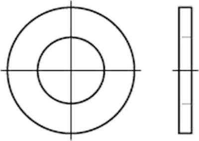 Sluitring Din126 Vlak M12 Thermisch Verzinkt - 200 stuks