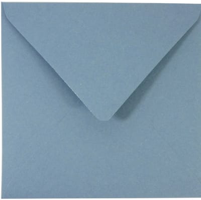 Ecologische blauwe enveloppen 12 - 153 x 153 mm - 25 stuks - NK natgelijmde - 120 gram - Materica - Netuno